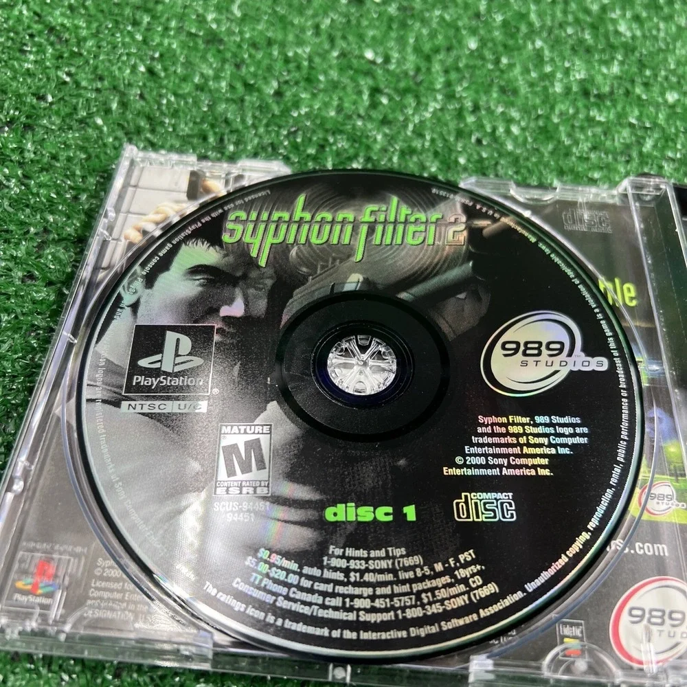 Syphon‎ Filter 2 PS1 Sony PlayStation 1 Black Label Greatest Hits No Manual